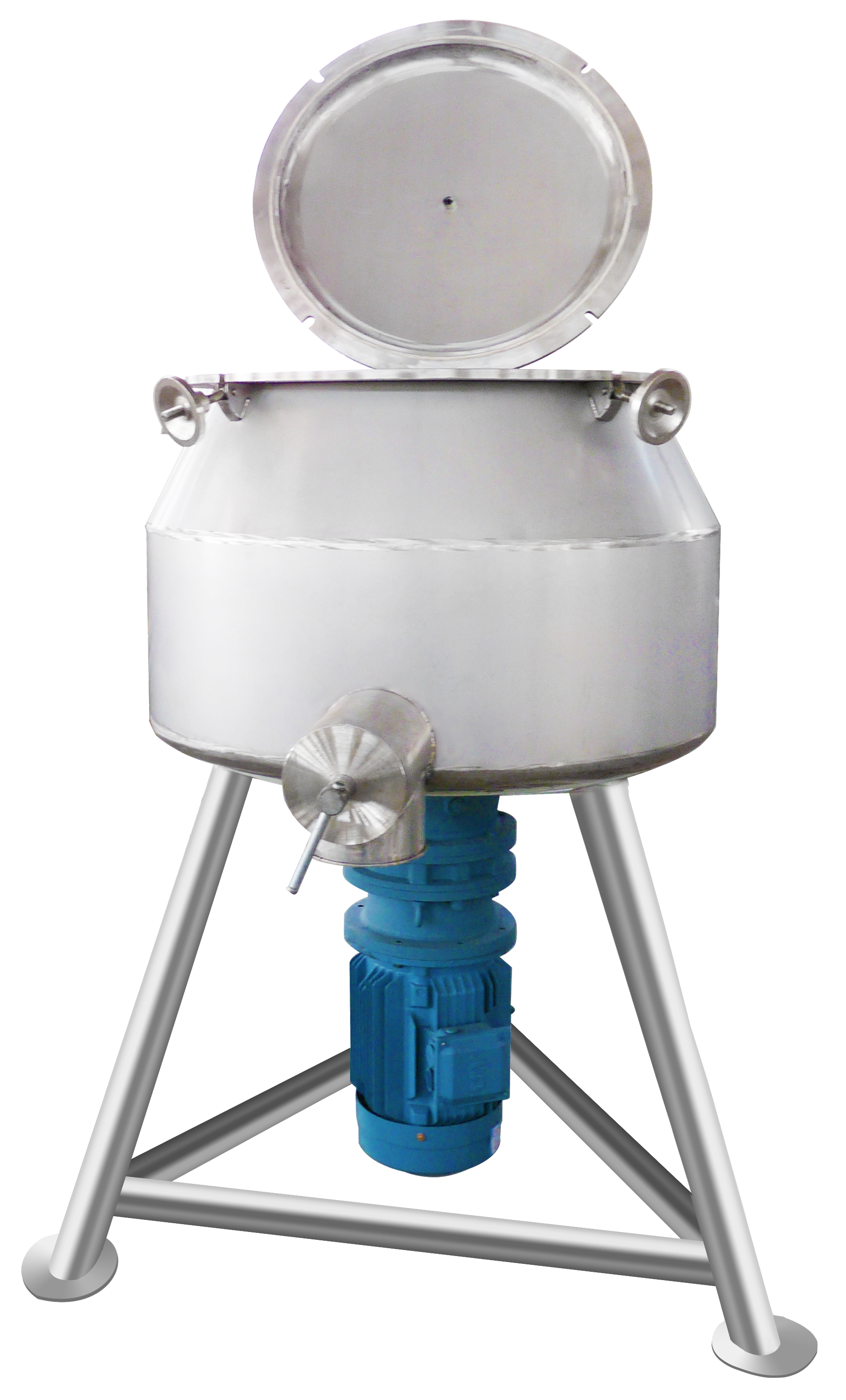Pneumatic Electric Electrostatic Powder Container Mixer Applied For Metallic Powder Coating 