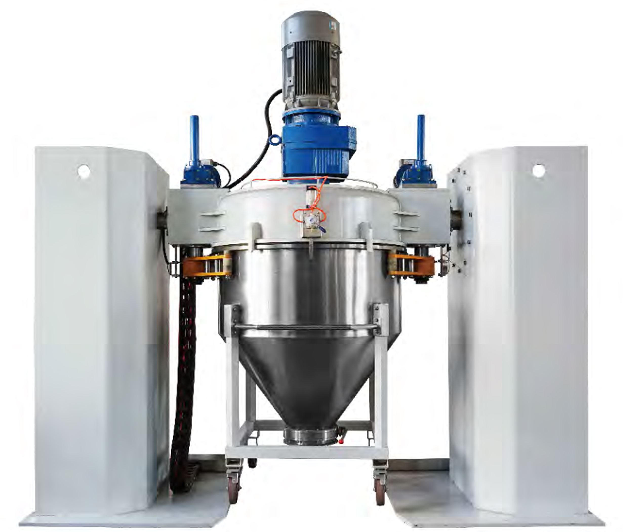 Pneumatic Electric Electrostatic Powder Container Mixer Applied For Metallic Powder Coating 